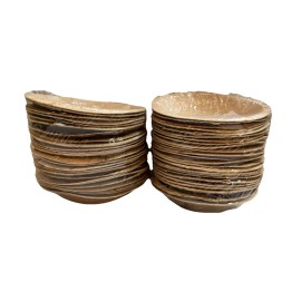 EcoChoice 5 Inch EcoChoice 50 Disposable Palm Leaf Round Mini Dip Salsa Bowls(2 pack-25)
