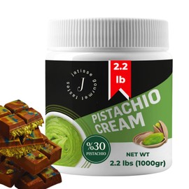 Jatisse Pistachio Cream 2.2lb – 30% Antep Pistachio Butter Spread – No Palm Oil – Sweet Natural Cream for Dubai Chocolate Bar, Pastries, Kunefe & Breakfast (2.2lb / 1kg)