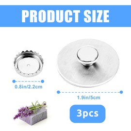 Soap Holder with Magnet, Pack of 3 Magnetic Soap Holder, Magnetic Soap Holder, Stainless Steel Magnetic Soap Holder, No Drilling for Shower, Bathtub, Sink and Bathroom