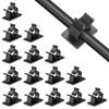Viaky 30 Pcs Black Clips Self Adhesive Backed Nylon Wire