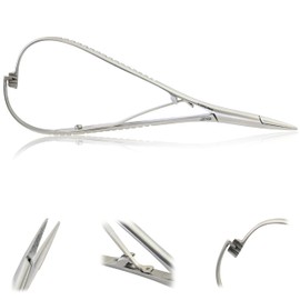 MUSAMED Mathieu Ligature Elastic Placing Plier 5.5" Needle Holder Driver Ligature Separator Placer, Lace Back Tightener Elastomeric Orthodontic Instruments Stainless Steel Dental Surgical Instruments