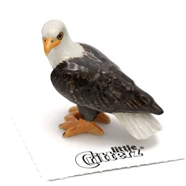 LITTLE CRITTERZ Eagle - Bald Eagle Freedom - Home Décor Outdoor and Indoor Miniature Porcelain Figurine