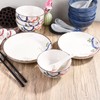 Whitenesser Japanese Rice Bowls, 5 Inch Ceramic Sushi Bowl Set