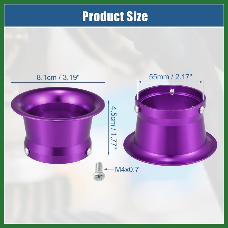 Motoforti 55mm Velocity Stack Motorcycle Velocity Stack Aluminum Alloy Purple