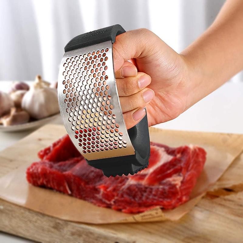 Garlic Press, Upgrade Garlic Mincer Stainless Steel Garlic Press Rocker,