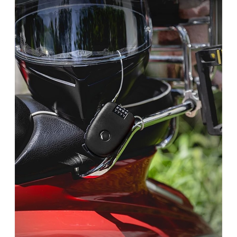 Compact Cable Lock, Combination Lock with Wire Rope (75 cm),