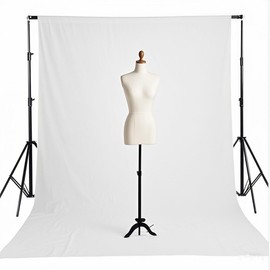 5X7ft Solid White Chromakey Photography Backdrop Video Studio White Portrait Background for Photo Studio Prop（only 1x Background）