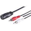 1aTTack.de 5x 0.2m 5-pin DIN socket to 2 RCA plugs