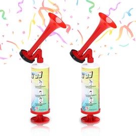 Yootiko Pack of 2 Loud Air Horn, Air Pressure Fanfare Handheld Air Pressure Fanfare Pump Classic Air Horns Signal Horn Noise Maker Signal Horn for Football Fanfare Compressed Air Horn