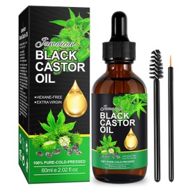 WEEMAGIC Jamaican Black Castor Oil for Castor Oil Pack & Eyelashes and Eyebrows 100% Pure Hair Oil Body Oil Moisturizing Massage Oil for Aromatherapy