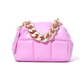 Estetika The Babee Pink Quilted Makeup Clutch Bag Puffy Puffer Cosmetic Travel Toiletry Organizer for Women Teen Girls Daughter Hot Pink Large Capacity Makeup Bag Stylish Storage Pouch 10"L 5"W 7"H