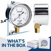 SENCTRL 0-5 Psi Low Pressure Gauge, Capsule Gauge, 2-1/2" Dial