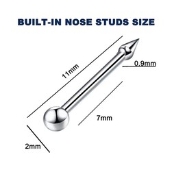 2Pack Nose Piercing Kit, Nose Piercing Gun for Home or Professional, 10pcs Included Nail