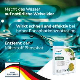 OASE 43148 AquaActiv Oase AquaActiv PhosLess Direct Algae Protection 500 ml – Fast Effective Phosphate Binder Binds Excess Phosphates in the Pond Garden Pond Swimming Pond Koi Pond Fish Pond