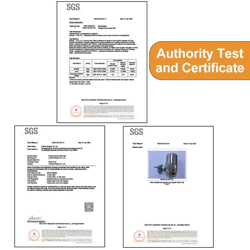 WINGSOL WINGSOL Faucet Filter Replacement Cartridge, Reduce Chloramine, Improve Taste,