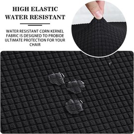 Kaylephic Computer Chair Seat Slipcovers Elastic Stretch Office Chair Covers Anti-dust Desk Seat Cover Removable Washable Kitchen Chair Protective Cover