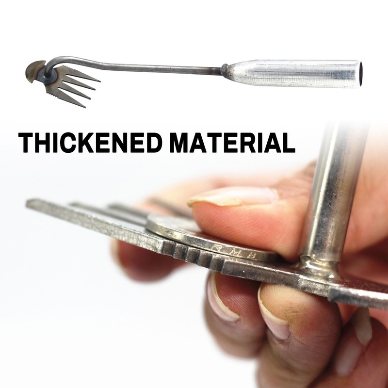 Weed Puller Tool, Long Handle 4 Teeth Garden Cultivator, Garden