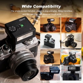 Godox iM30 Mini Flash for Camera, GN 15 7 Levels Flash Power CCT 6500K±200K Mini Flash Speedlite 230 Full-Power Flash for Sony zve10 Sony zv1 Ricoh gr3 Canon Nikon Fuji Olympus Camera