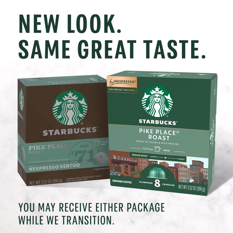 Starbucks by Nespresso Vertuo, Pike Place, Medium Roast Coffee 32-count