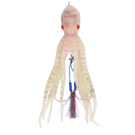 Octopus Simulation Fishing Rigs Luminous Skirt Trolling Fishing Lure Bait Rigs with Trapping Ink for Freshwater Seawater