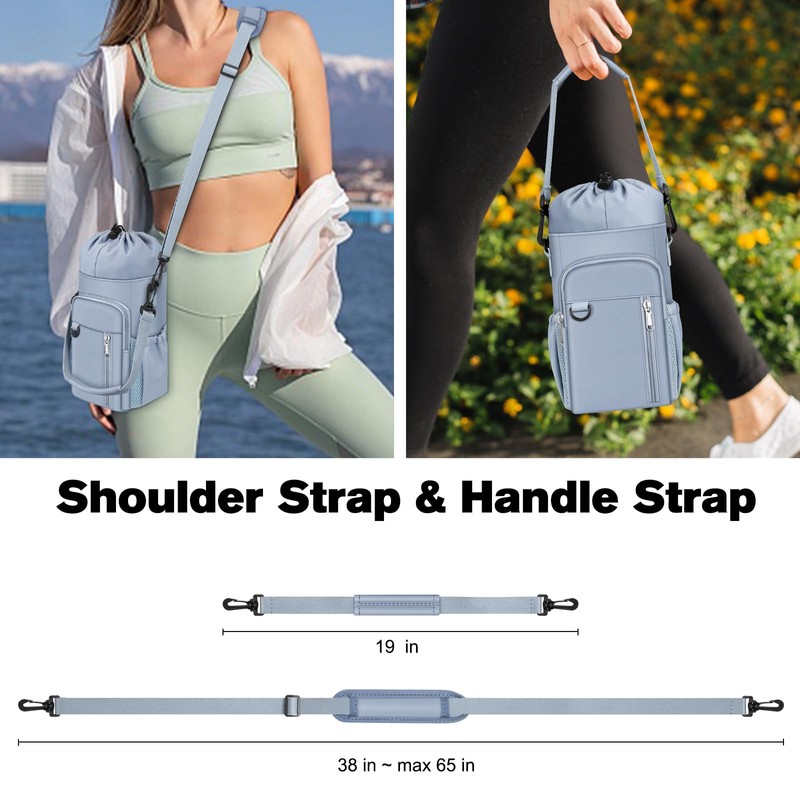 CaseBot Water Bottle Carrier Bag with Shoulder Strap, 32 40