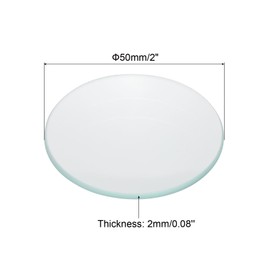 PATIKIL 50mm/2"Diameter Watch Glass, 4Pack High Transparent Smooth Edges Chamfered Arc Cover Lids for Beakers&Flasks, Evaporation Dish, Laboratory Supplies