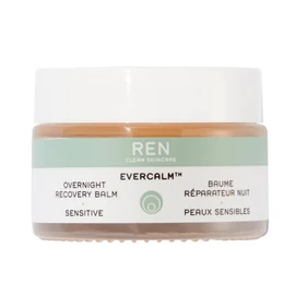 REN Clean Skincare Evercalm Overnight Recovery Balm - Facial Moisturiser Proven to Hydrate Skin with Olive, Sunflower, Linseed and Almond Borage Oils - Cruelty Free Calming Balm 30ml