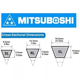 MBL 4L650 (2650) Fractional Horsepower V-Belt, 4L Section, 1/2" Width, 5/16"