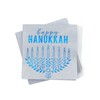 ForYourParty.Com Happy Hanukkah Cocktail Napkins - Gray and Shiny Blue