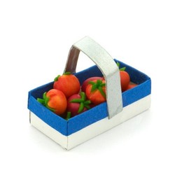 MyTinyWorld Handmade Dolls House Miniature Punnet With 10 Tomatoes