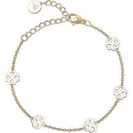 BONNYBIRD® BonnyBliss Clover Bracelet Lucky Charm Testing Made of Premium Stainless Steel, 100% Waterproof and Skin-Friendly