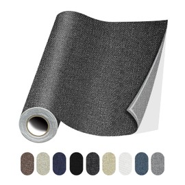 Lifeshoon Fabric Repair Patches, 17X158 Inch Linen Repair Tape Self-Adhesive Fabric Patches Durable, DIY Large Linen Tape for Sofa, Couches, Furniture, Chair, Clothing （17X158 Inch, Dark Grey）