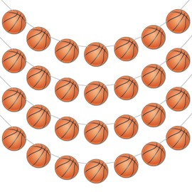 Basketball Banners 4PCS Basketball Themed Party Decorations Pre-Strung Basketball Game Party Banners Sport Theme Decorations for Kids Teenagers Boys Men Birthday Baby Shower Supplies