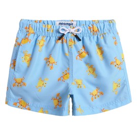 maamgic Swim Trunks Boys Toddler Bathing Suits for Kids Swimwear Baby Boy Swimsuit Boys Swim Shorts Yellow Crabs Blue 3T