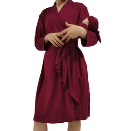 SUFEINI Mom and Baby Matching Robe and Swaddle, Maternity Nursing Robe Labor and Delivery Gowns for Hospital Women Sleepwear Bathrobe (C03 Robe+swaddle, S)