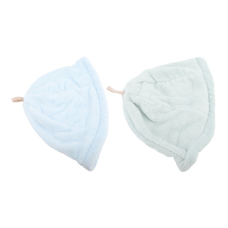 2pcs Sauna Cap Coral Fleece Highly Absorbent Elastic Men Women