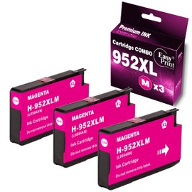 EASYPRINT Compatible (3X Magenta Pack) 952xl Ink Cartridges Replacement for HP 952xl (High Yield) Used for OfficeJet Pro 7720/7740/ 8210/8216/ 8702/8710/ 8715/8720/ 8725/8730/ 8740 Printers