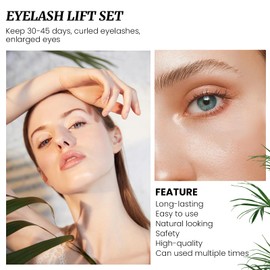 U-Shinein Lash Lifting Set, Eyelash Lift & Eyebrow Lifting Set, Semi-Permanent Eyelash Perm Makeup, Long Lasting Lash Lifting Kit, Eyelash Pads, Professional Eyelash Makeup for Salon & Home Use
