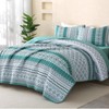 Heymybed Boho Quilt Set Queen Size Green Coverlet Bedspread Bohemian