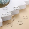 Kakonia 8Pcs 1MM 2MM Stainless Steel Rings for Women Men