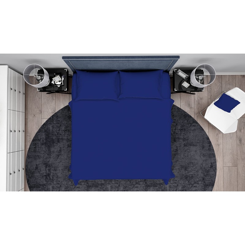 Hometex Microfibre Fitted Sheet - King, Navy