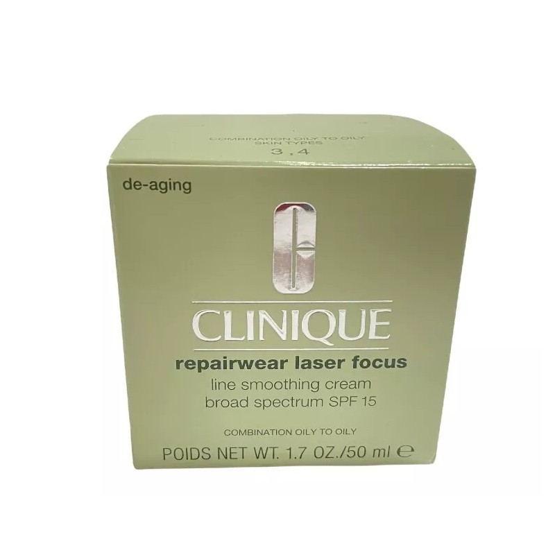 Clinique Repairwear Laser Focus Line Smoothing Cream SPF15 1.7oz NIB