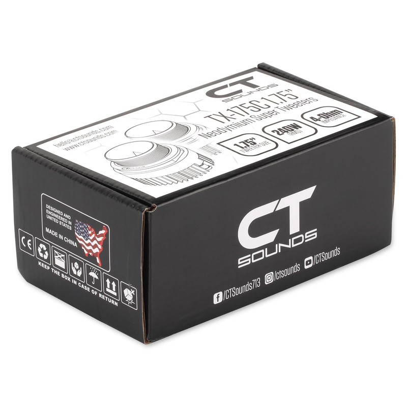 CT Sounds TX-175C 1.75” 480-Watt Neodymium Super Tweeters, Pair