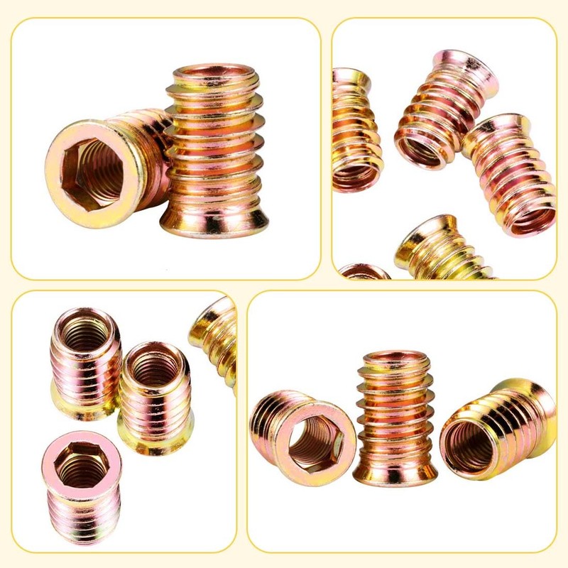 SUJEBKC Pack of 30 Threaded Inserts, Grub Screws, Carbon Steel
