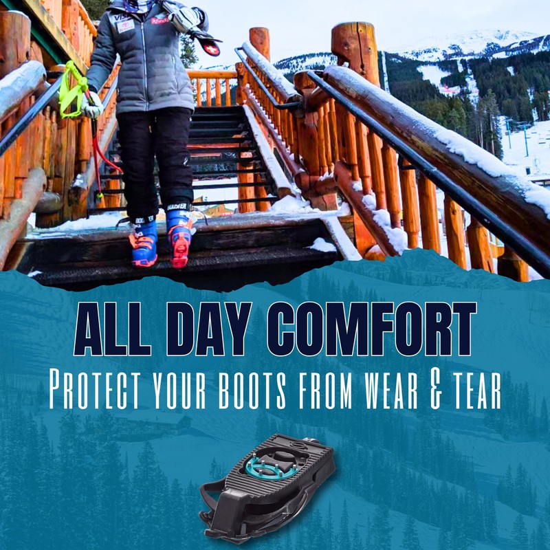 SkiSkootys Ski Boot Bottom Protector with Claws & Foldable Design