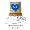 Sweet & small blue DAD string art heart sign block.