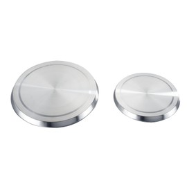 WENKO Set of 4 Stainless Steel hob Covers, Silver, 0 x 0 x 0 cm