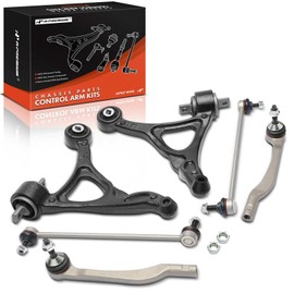 A-Premium Set of 6, Front Lower Control Arm, Sway Bar Link, Outer Tie Rod End, Compatible with Volvo XC90 2003-2014