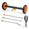 2-in-1 16' Undercarriage Pressure Washer Water Broom, 4000PSI Under Car