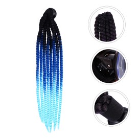 Sosoport 3pcs Motorcycle Helmet Braid Wig Helmet Decoration for Men Women Removable Design for Motorbike Skateboarding Reusable Accessory Lake